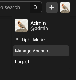 manage account button